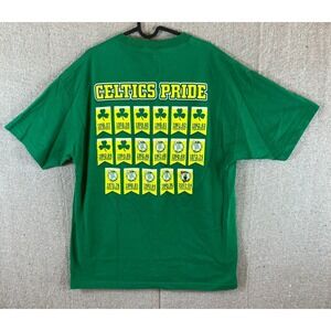 Mens Sz XL Boston Celtics Green MAJESTIC T Shirt Short Sleeve Championships